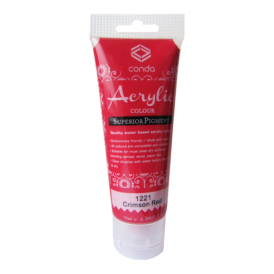 Acrylic paint 75 ml 1221, dark red
