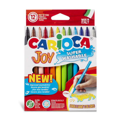 Flomasteriai CARIOCA JOY, 12 vnt., popierinė pakuotėje