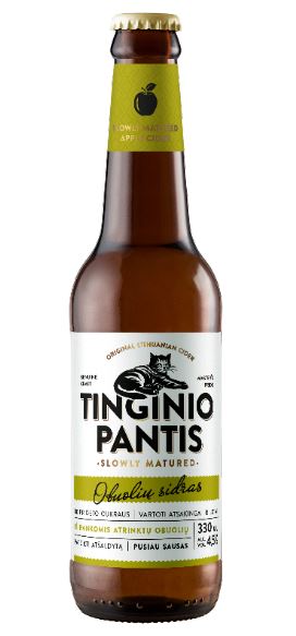 Sidras TINGINIO PANTIS, 0,33 l, 4,5 %, butelis