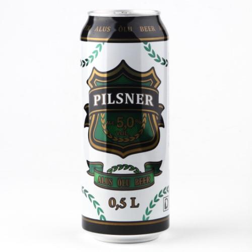 Beer PILSNER, 5%, 0.5 l, can D