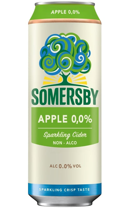 Cider SOMERSBY, apple flavor, non-alcoholic, 0.5l can