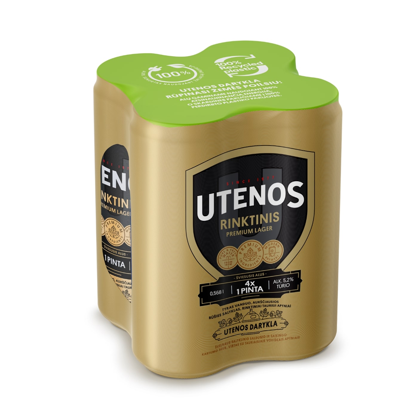 Alus Utenos Rinktinis 5.2%, 4x0,568L, skardinė