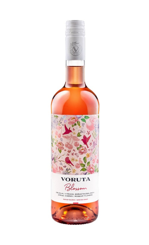 Vaisių ir uogų vyno gėrimas VORUTA, Blossom, obuolių, vyšnių, erškėtrožių, 7 %, 0,75 l