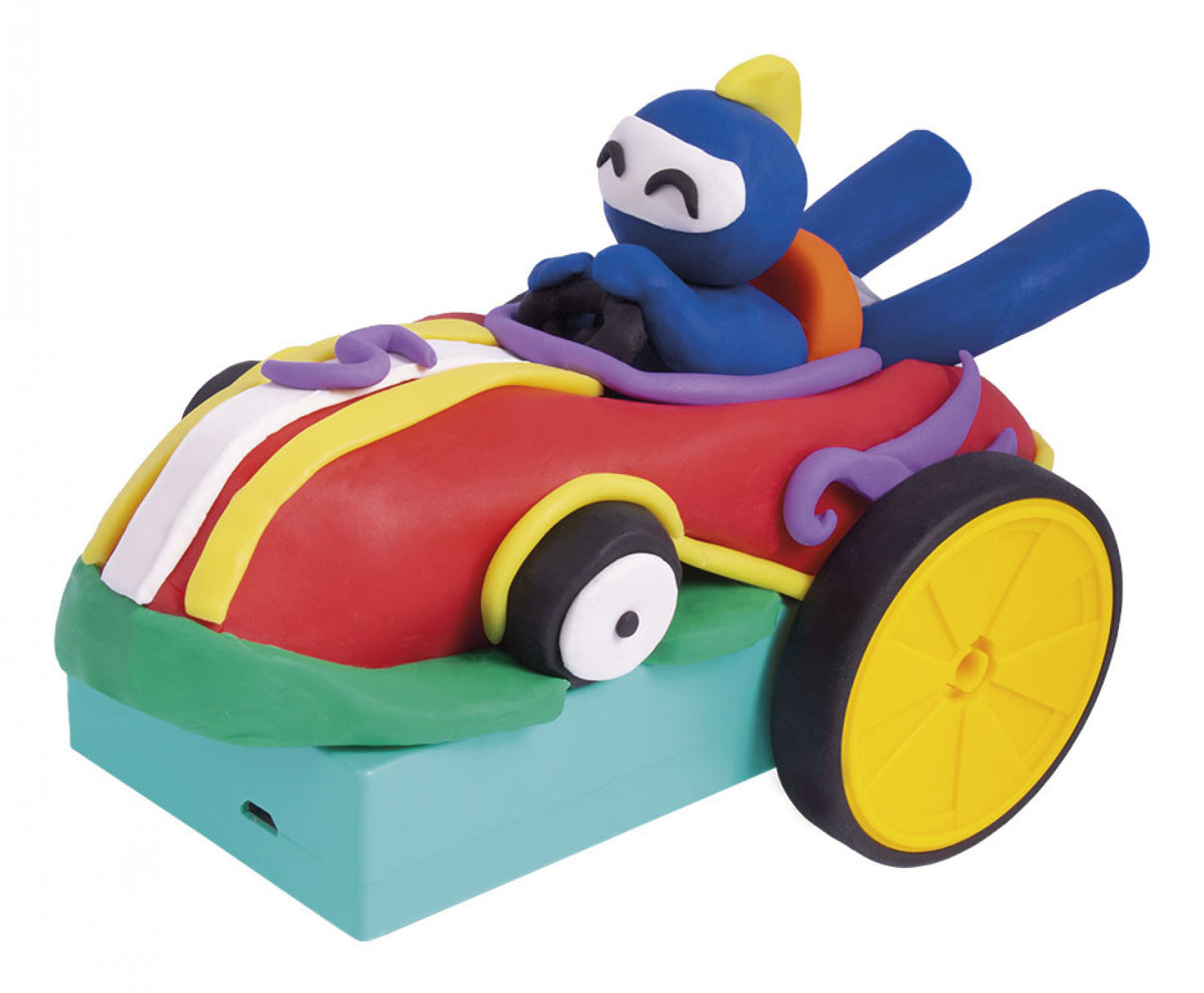 Crazy racing cars JOVITECH set. Primary colors