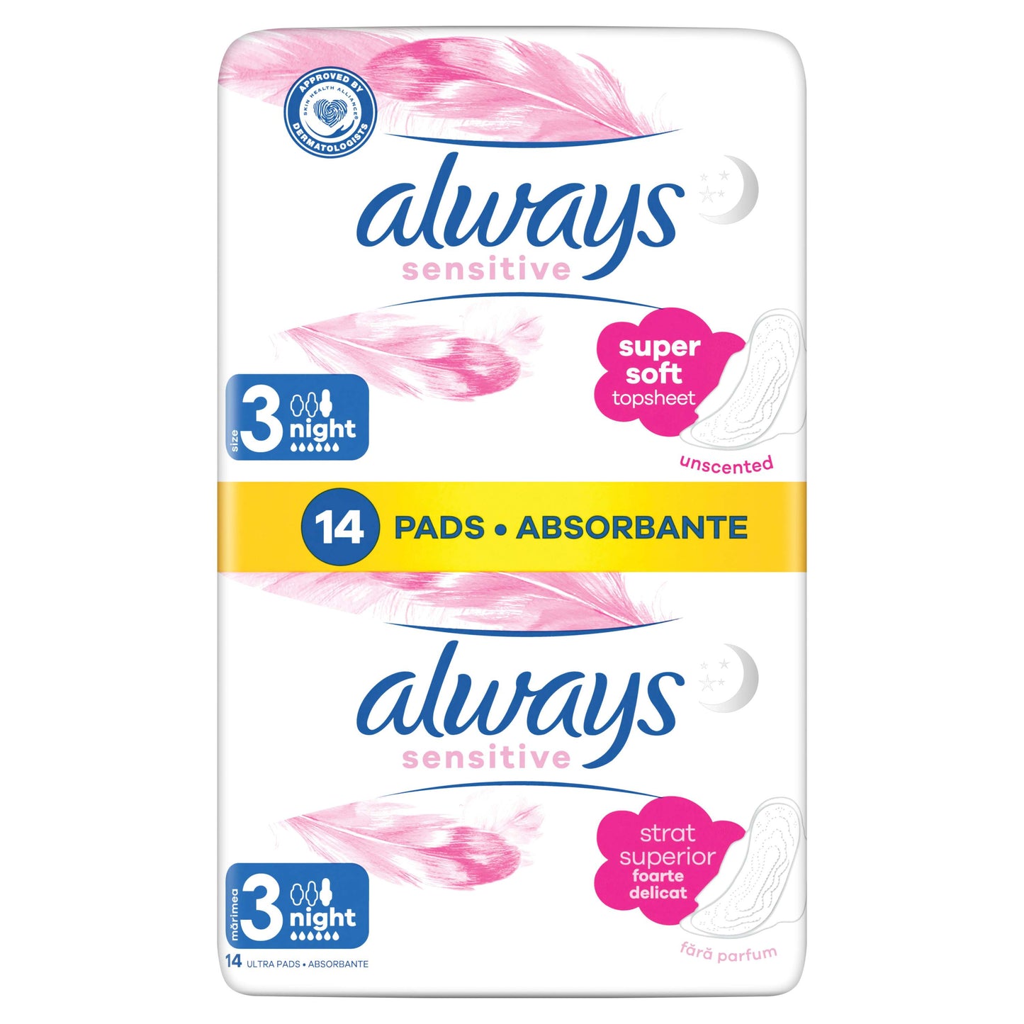 Higieniniai paketai ALWAYS Ultra Sensitive Night, 14 vnt.