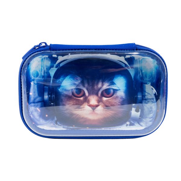 Pencil case ZIPIT Clear Top, cat