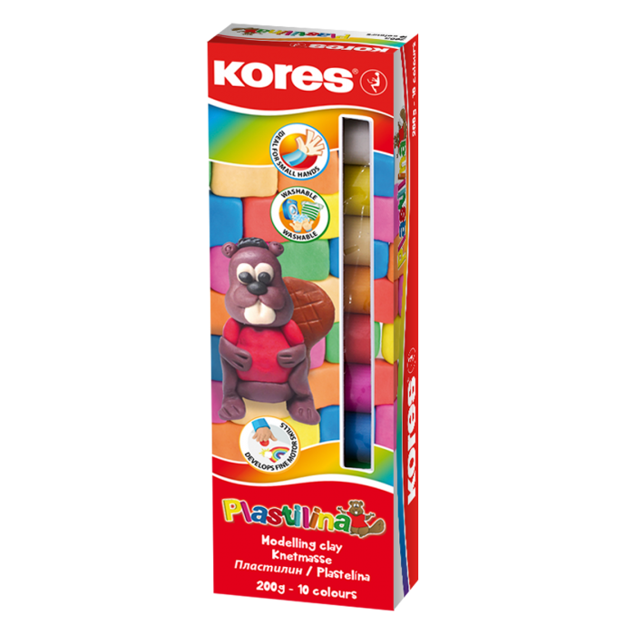 Modeling clay KORES, 10 colors