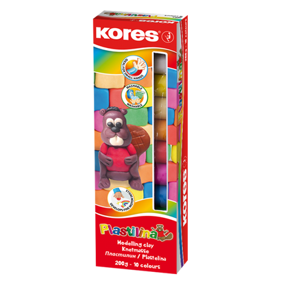Modeling clay KORES, 10 colors