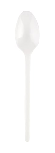 Plastikiniai šaukšteliai SUPERIOR, PS, balti, 12,5 cm, 50 vnt