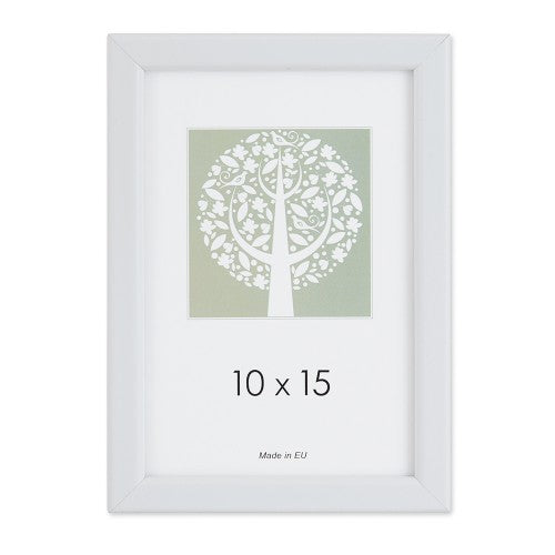 Photo frame, plastic, A6, 10 x 15 cm, white.