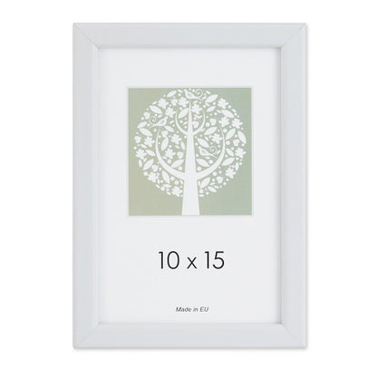 Photo frame, plastic, A6, 10 x 15 cm, white.