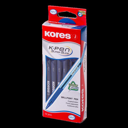 Tušinukas KORES K6-F, 0.5 mm, mėlynos spalvos tušas