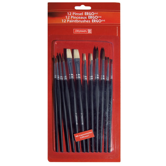 Brush set ERGO BRUNNEN, 12 pcs.