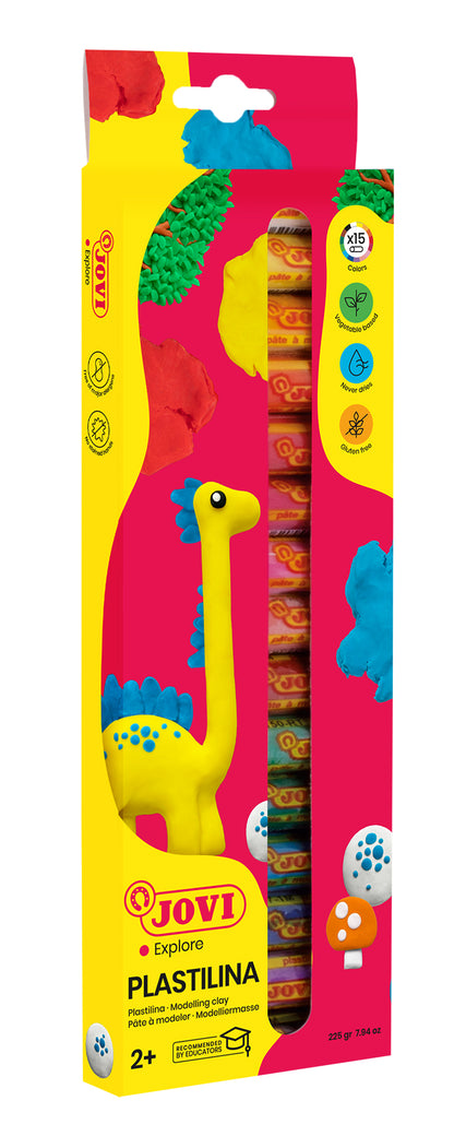 Plasticine JOVI, 15 colors x 15g set