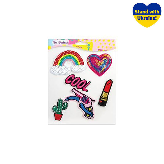 Applique "Fashion peep" rainbow, lipstick
