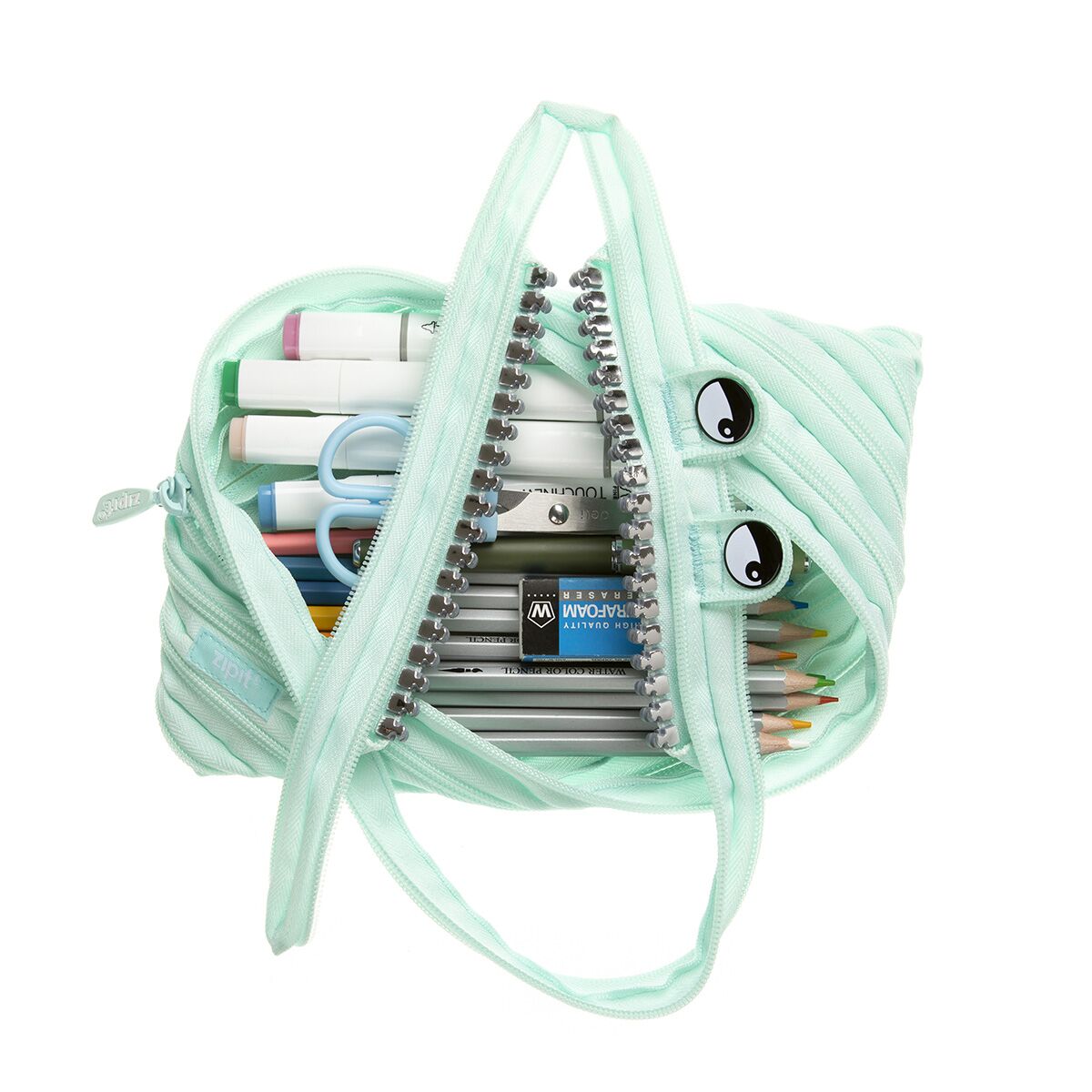 Penalas-pieštukinė ZIPIT Grillz Monster Jumbo Pouch, ZTMJ-GR6, Mėtų spalvos