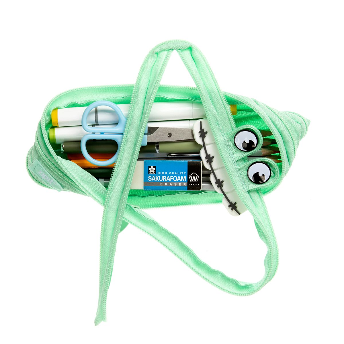 Penalas-pieštukinė ZIPIT Gorge Monster Pouch, GO-4, Mėtinės spalvos