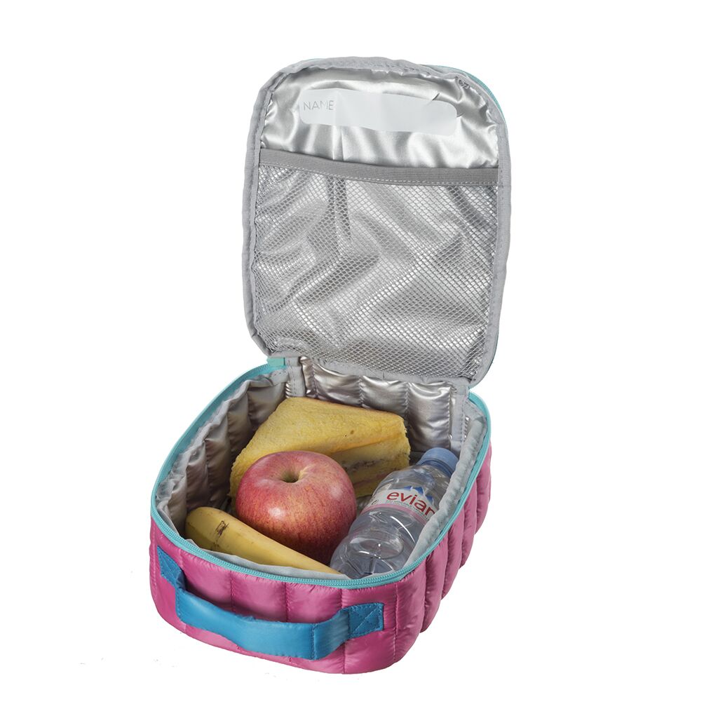 Lunch box + ice pack, ZIPIT, Puffer Lunch Bag, LB-P1, Pink
