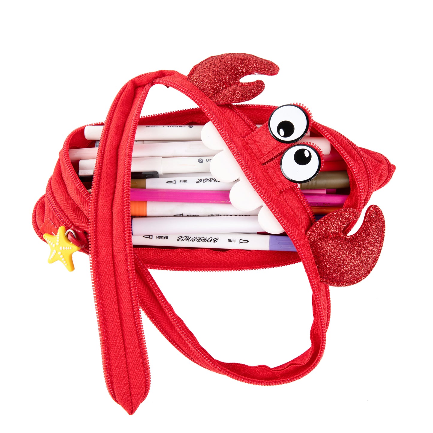 Pencil case ZIPIT Creature Monster, red