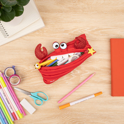 Pencil case ZIPIT Creature Monster, red