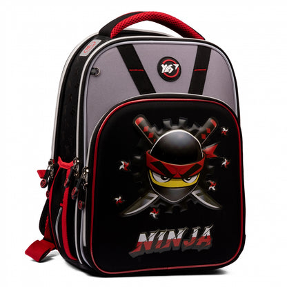 Backpack with padded back YES S-78 Ninja, black-red
