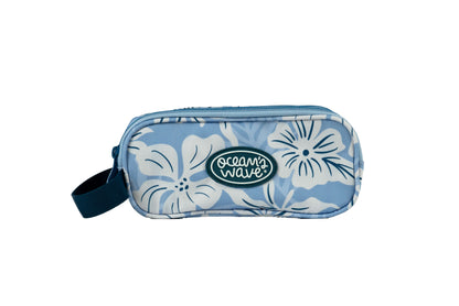 Pencil case OCW BORA BORA BLUE, empty, 3 zippers