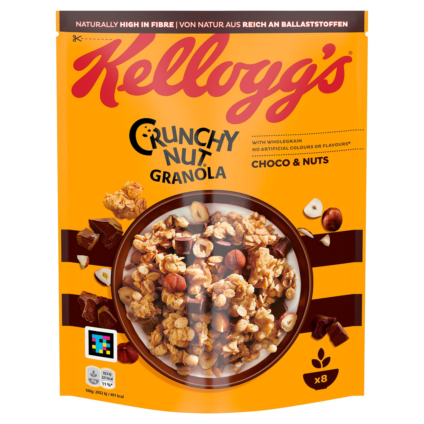 KELLOGG'S Crunchy Nut Granola Choco, 380 g