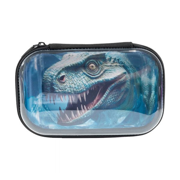 Pencil case ZIPIT Clear Top, dinosaur