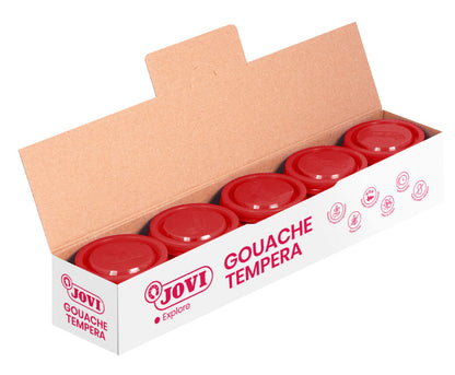 Guašas tempera JOVI JOVI Scholar, 5vnt. po 35ml, raudonos sp.
