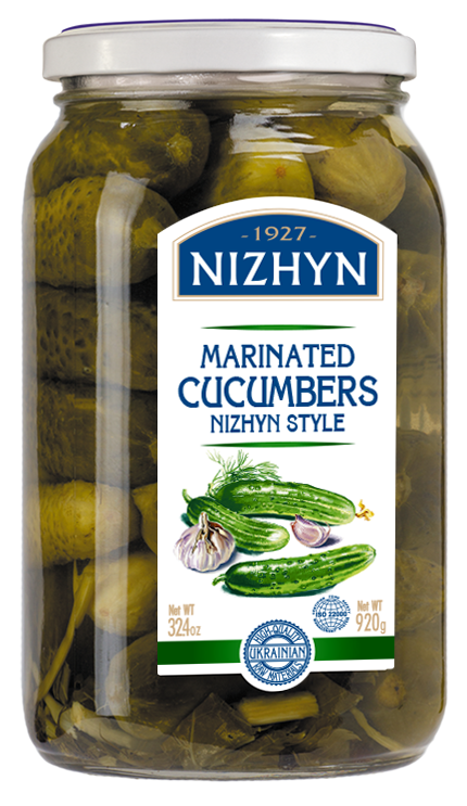 Marinuoti agurkėliai NEZHIN, 920 g