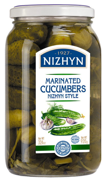 Marinuoti agurkėliai NEZHIN, 920 g