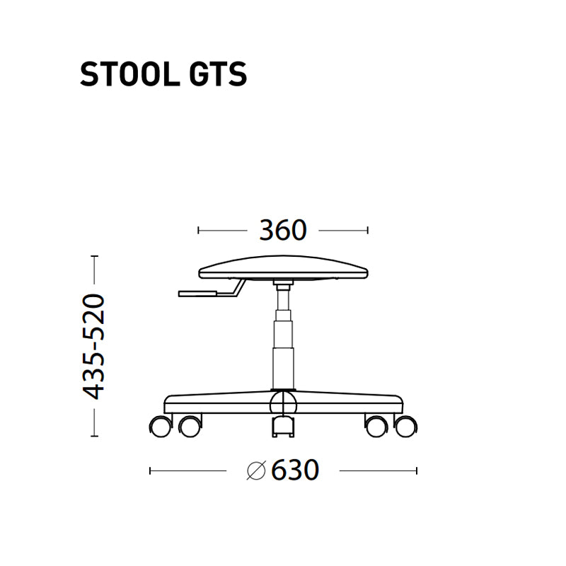 Kėdė NOWY STYL STOOL GTS odos pakaitalas, V - 14, juoda