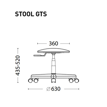 Kėdė NOWY STYL STOOL GTS odos pakaitalas, V - 14, juoda