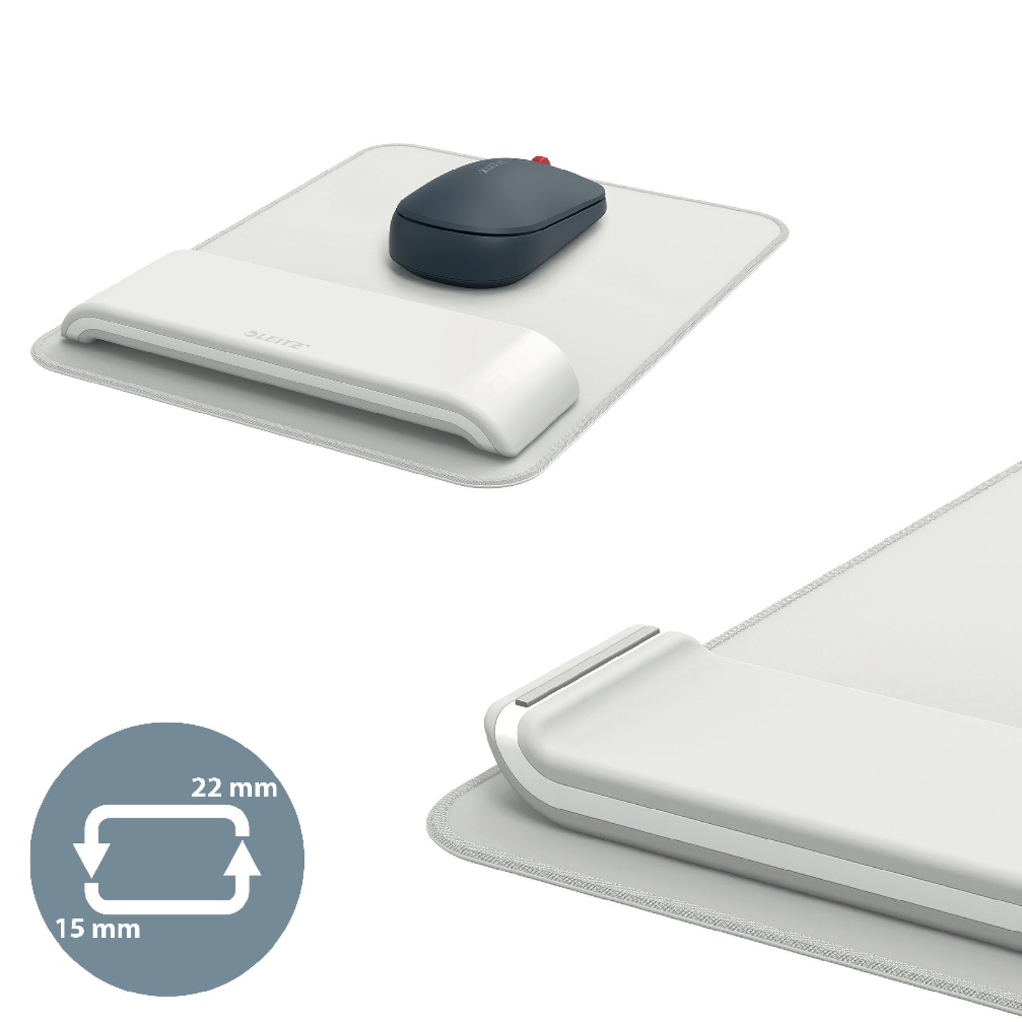Mouse pad Leitz Ergo with adjustable wrist rest, gray