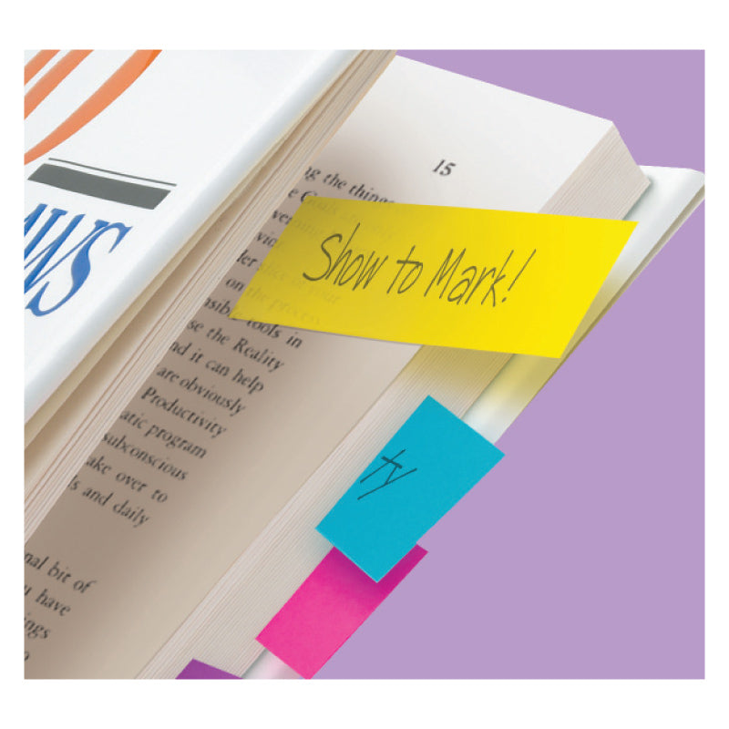 Post-it sticky notes, 15 x 50 mm, 5 colors
