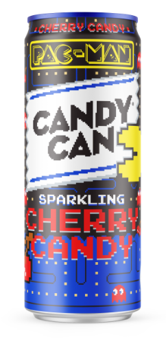 Carbonated soft drink CANDY CAN x Pac-Man Cherry Candy, 0.33 l