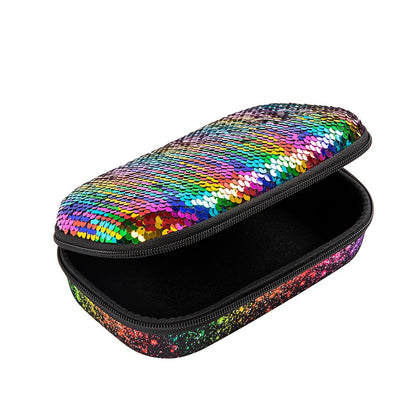 Pencil case ZIPIT Glitter Sequins, multi-colored