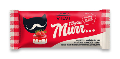 Glaistytas varškės sūrelis MURR braškinės panakotos skonio, 29 %, 40 g