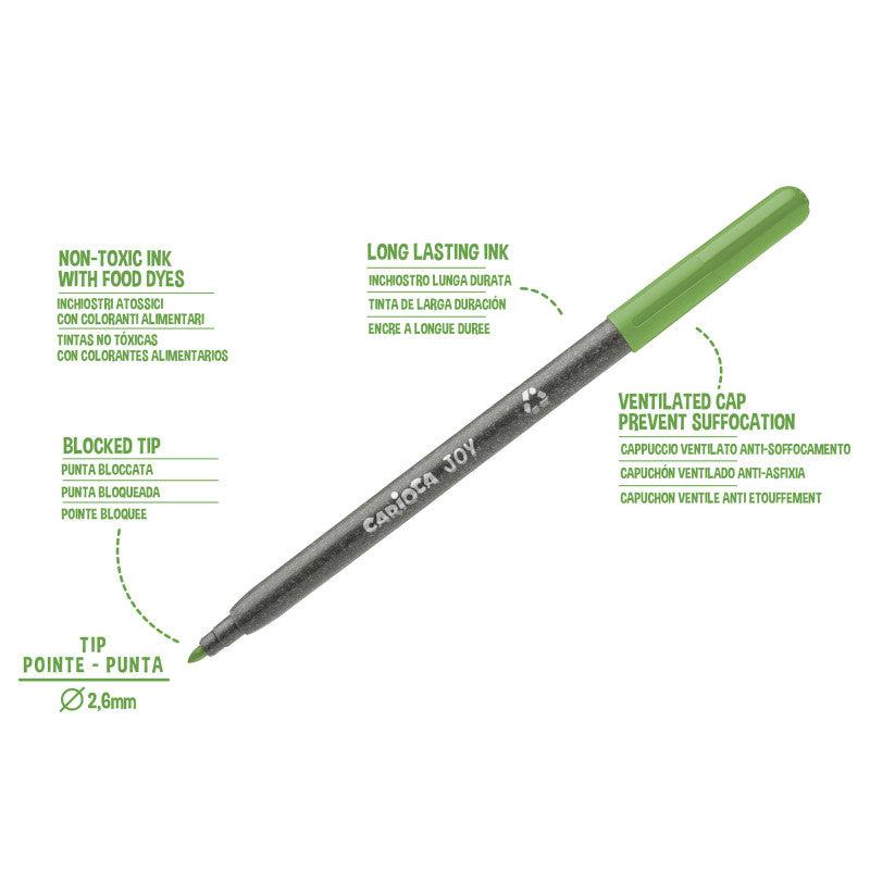 Felt-tip pens CARIOCA JOY ECOFAMILY, 24 pcs.