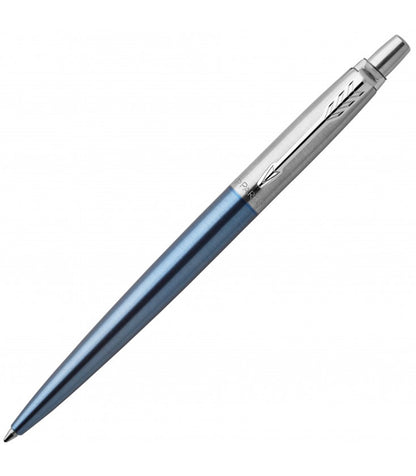 Parker Jotter Waterloo Blue CT Medium Blue Automatic Ballpoint Pen. With gift box.
