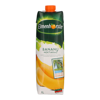 Bananų nektaras ELMENHORSTER, 25 %, 1 l