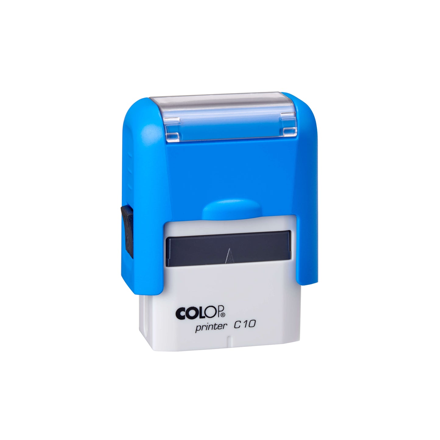 COLOP Printer C10 stamp, blue body, blue pad