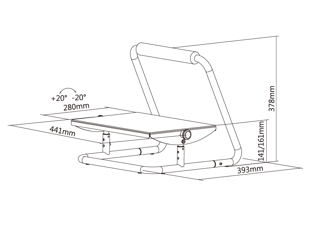Kojų atrama SUN-FLEX®Relax, juoda