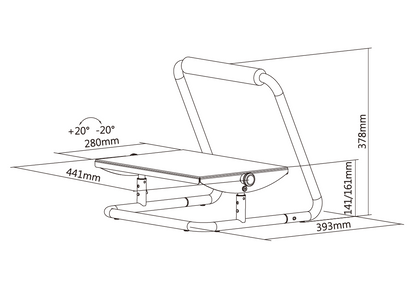 Kojų atrama SUN-FLEX®Relax, juoda