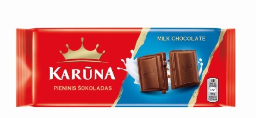 Chocolate KARŪNA, milk, 80 g NEW