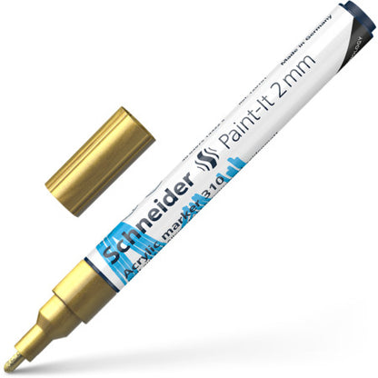 Acrylic marker SCHNEIDER Paint-it 310, 2 mm, gold color.