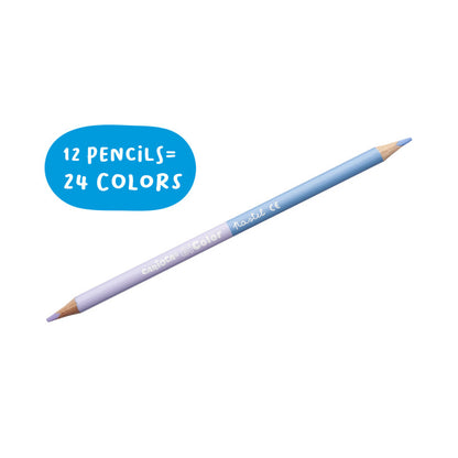 Double-sided colored pencils CARIOCA Pastel, 12 pcs.