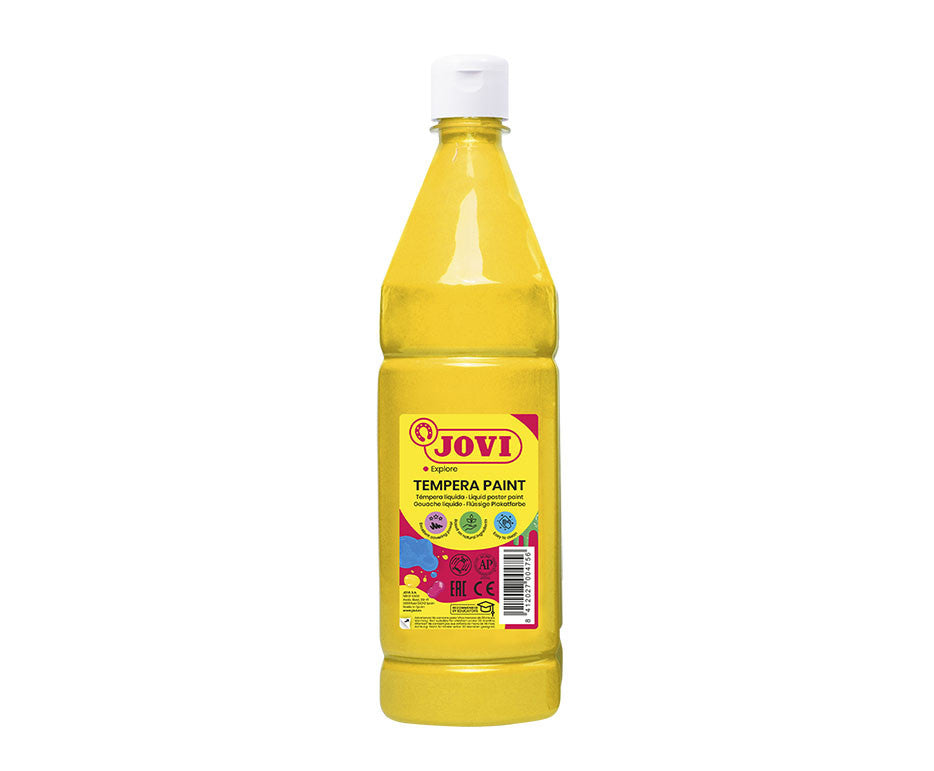 Liquid gouache in a bottle JOVI 1000 ml, yellow color