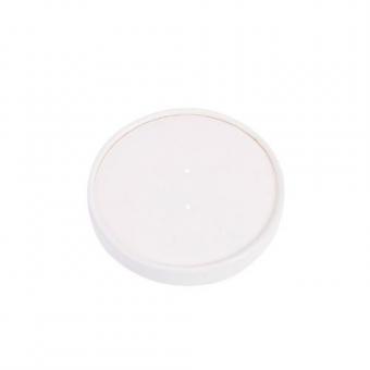Disposable lid for soup container B'Green, white, PLA, D115, H15 mm, 25 pcs.