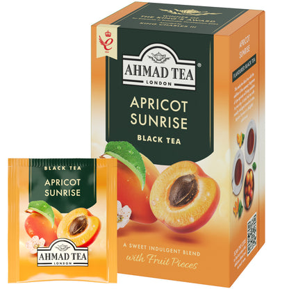 Arbata AHMAD ALU APRICOT, 20 vokelių su siūlu po 2 g